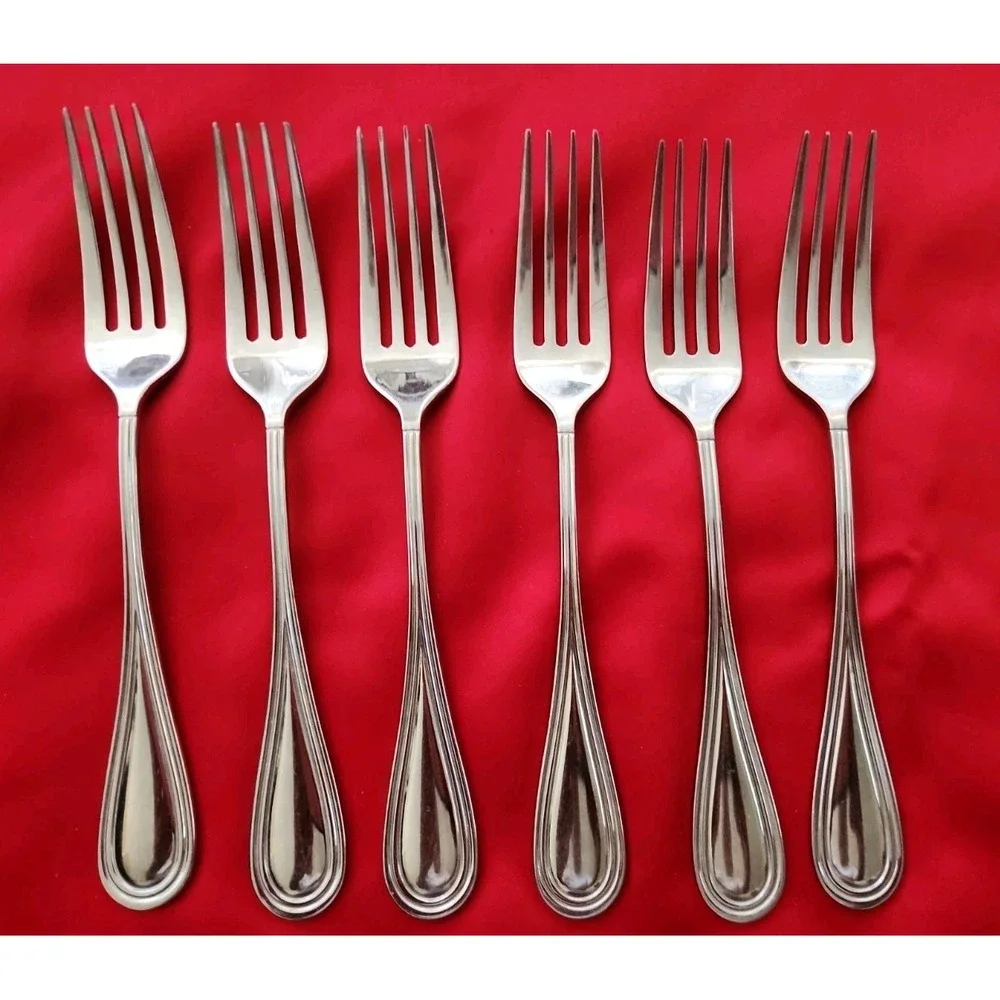 Gourmet Settings Bistro Salad Forks GS Glossy 18/10 Stainless Steel Set of 6